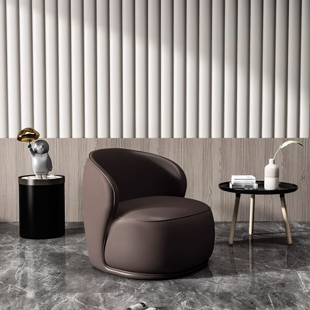 Cora Armchair Cocoa PU Upholstery