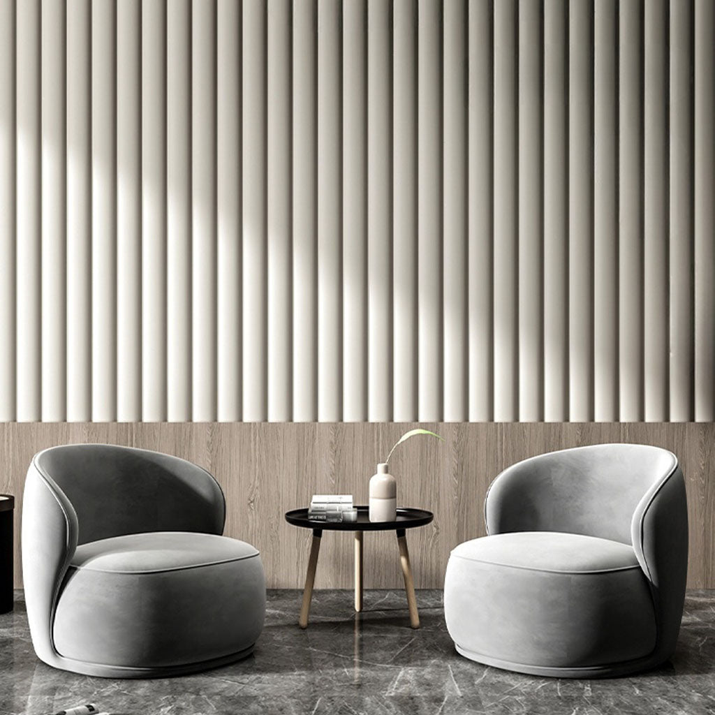 Cora Armchair Light Grey Pair Velvet Upholstery
