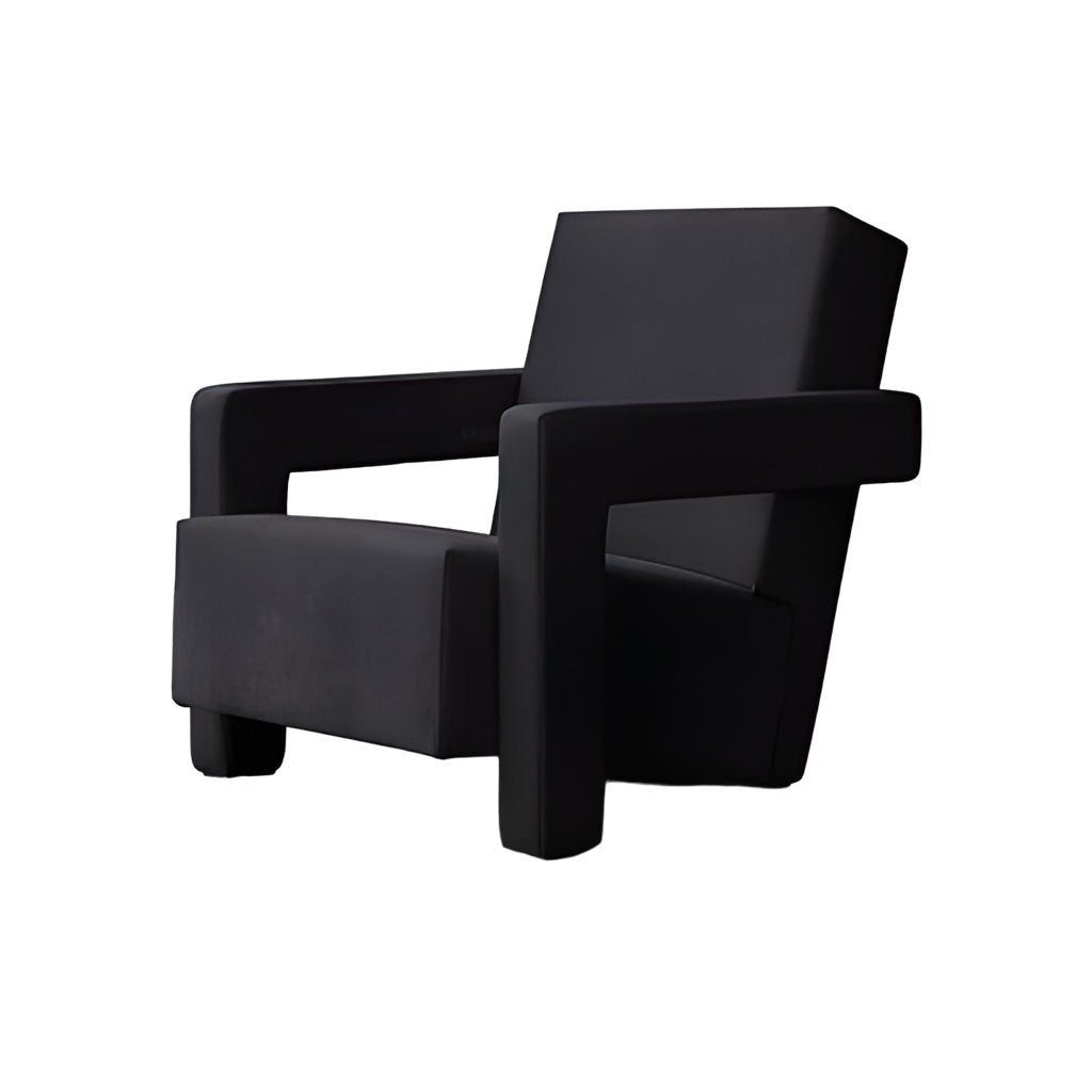 Elliot Armchair Velvet Black Living Room Lifestyle