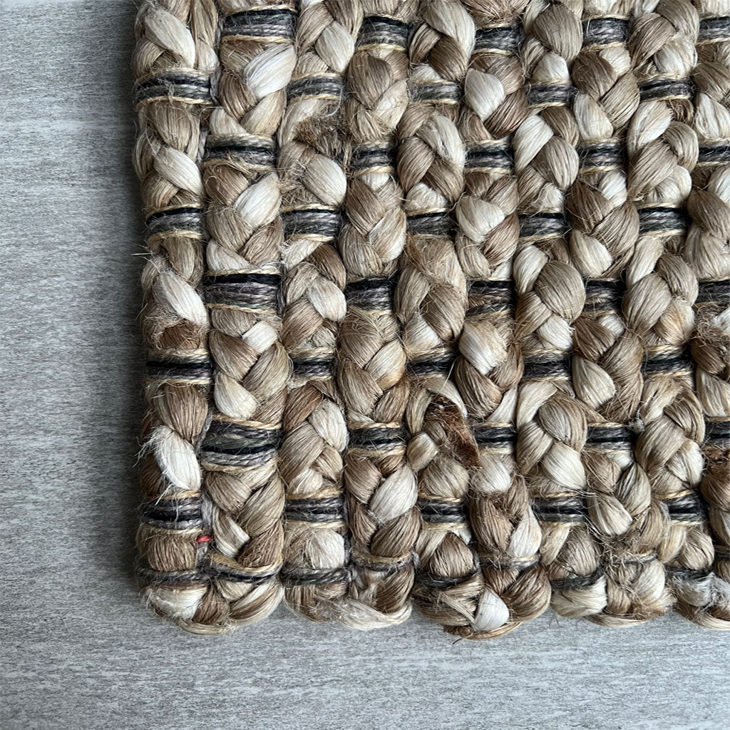 Handwoven Madera Jute Rug Close up