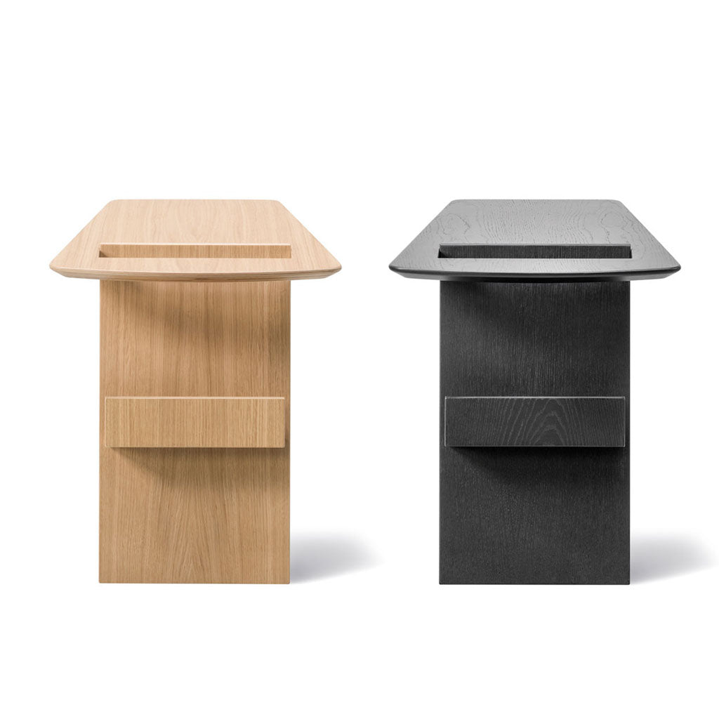 MAGAZINE SIDE TABLE BROWN BLACK PAIR