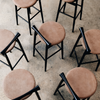 Wooden Kitchen High Stool Bar Stool Minimalist Nordic Design Upholstered Padded Seat