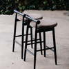 Wooden Kitchen High Stool Bar Stool Minimalist Nordic Design Cushion Padded Seat