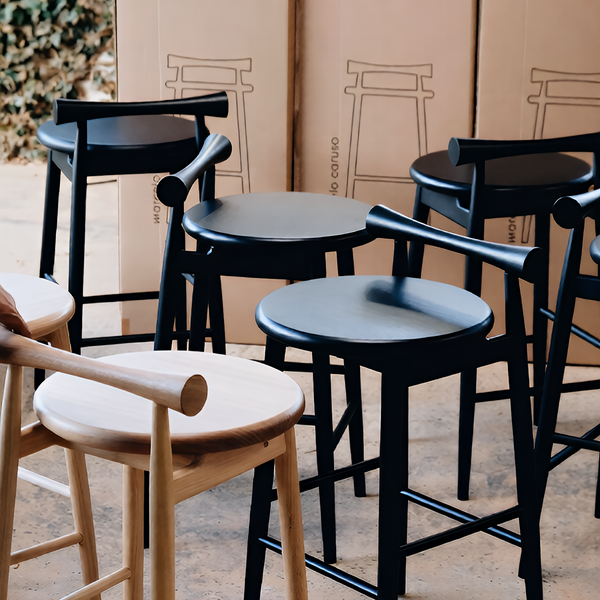 Wooden Kitchen High Stool Bar Stool Minimalist Nordic Design 