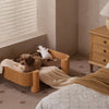 Ashwood Anti frictionloop fleece Pet Bedding Cocoa High Density Foam Ancient Romanstyle Verticalstripes