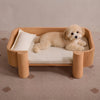 Ashwood Anti friction loop fleece Pet Bedding Cream High Density Foam Ancient Romanstyle Verticalstripes
