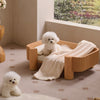 Ashwood Anti frictionloop fleece Pet Bedding High Density Foam Ancient Romanstyle Vertical stripes
