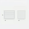 Avero Bedside Table Bedroom Lifestyle Dimension Chart