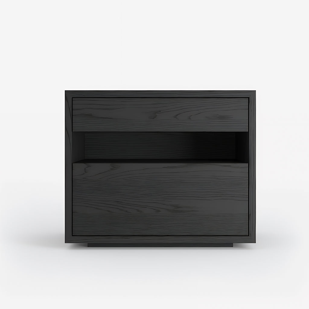 Avero Bedside Table Black Bedroom Lifestyle Close Up
