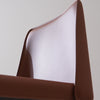 Brown saddle leather bar stool with back support