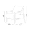 BASSO Lounge Chair Armchair Dimension