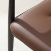 BRODY Stylish Button Tufted Dining Chair Leather Seat Closeup