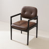 BRODY Stylish Button Tufted Dining Chair in Premium Quality Solid Wood and Leather Upholstery