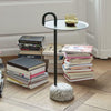 Bowler Side Table Black Granite With Books