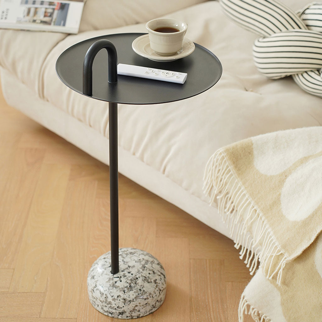 Bowler Side Table Black Granite