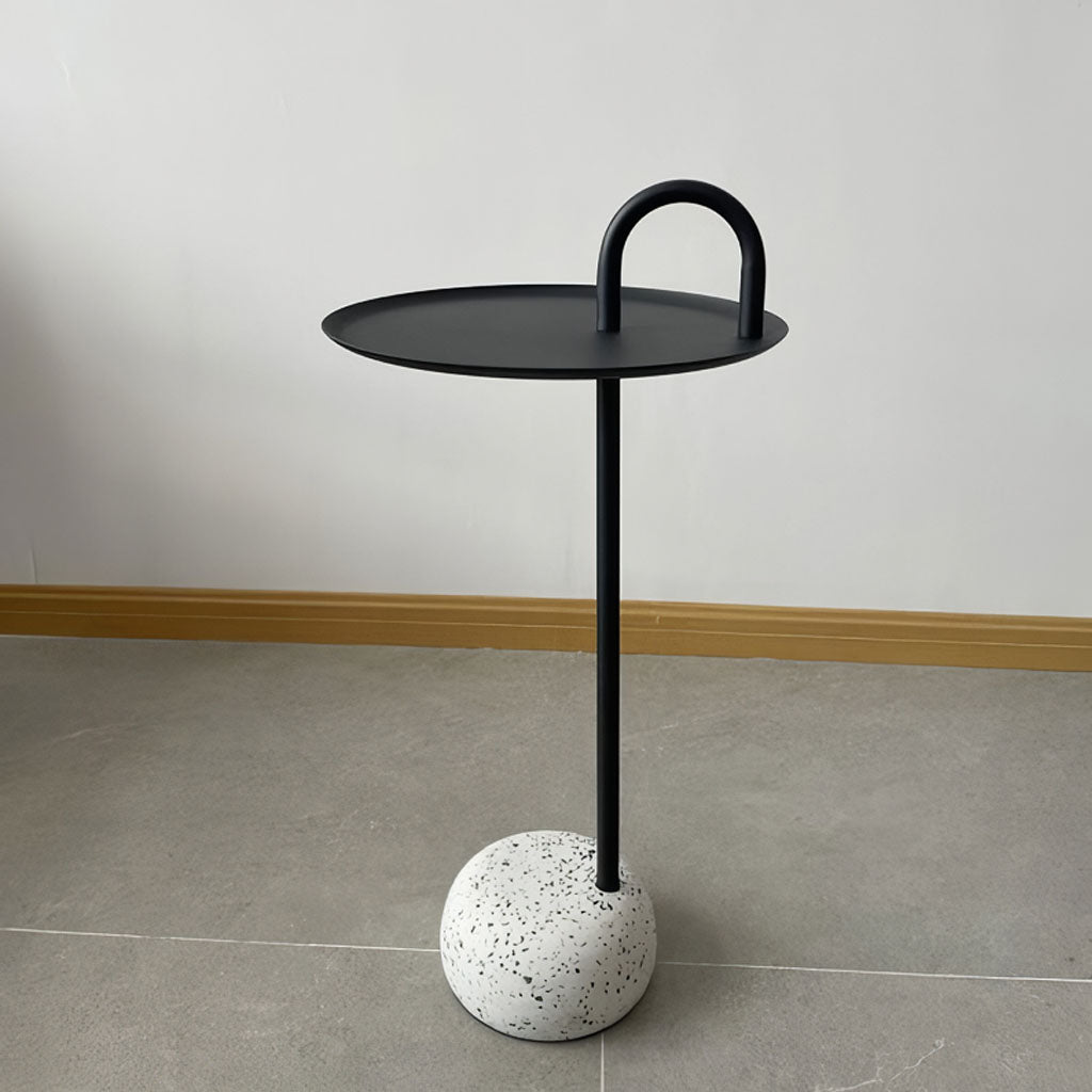 Bowler Side Table Black Terrazzo