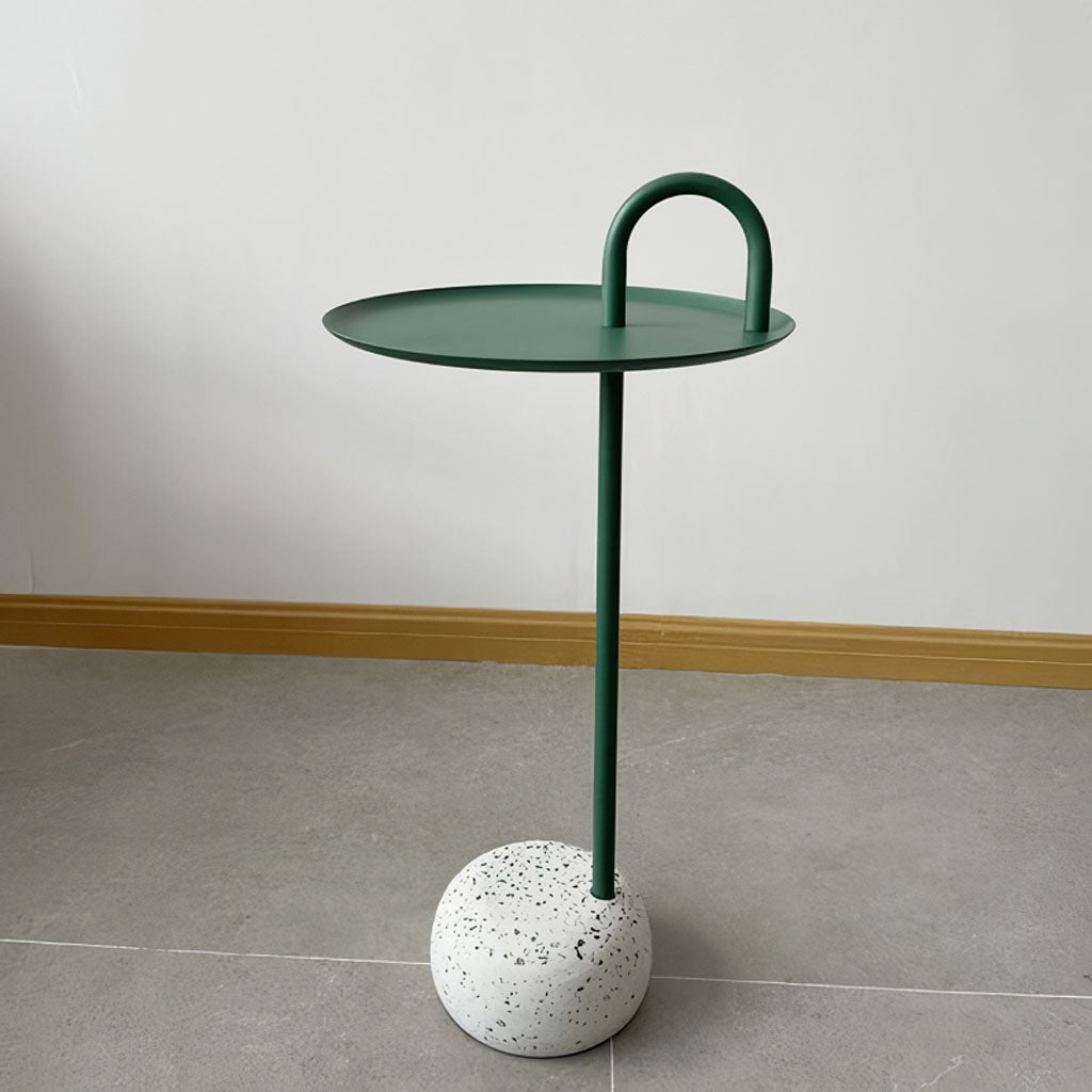 Bowler Side Table Green Terrazzo