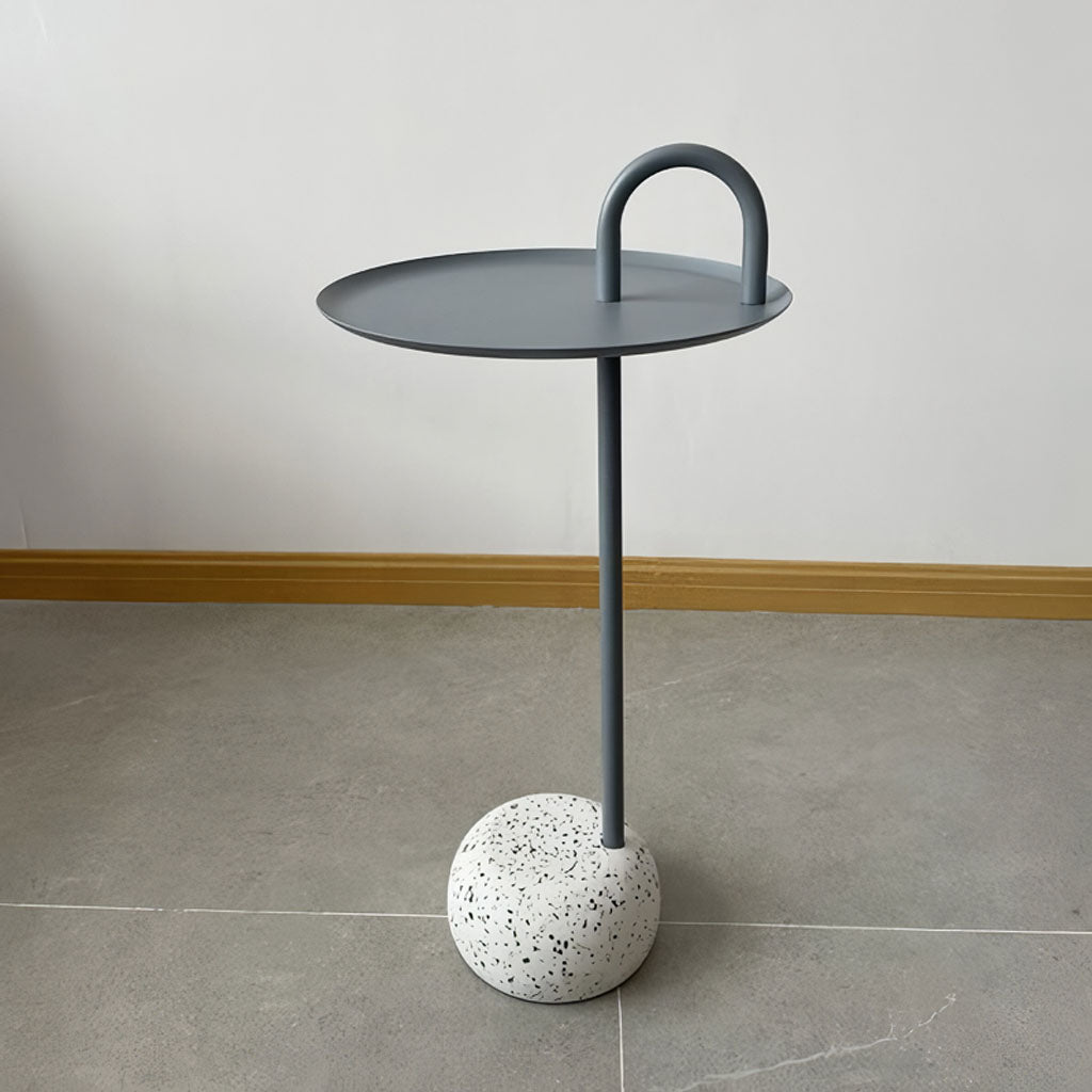 Bowler Side Table Grey Terrazzo