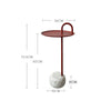 Bowler Side Table Red Dimension