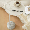 Bowler Side Table White Granite With Sofa Living