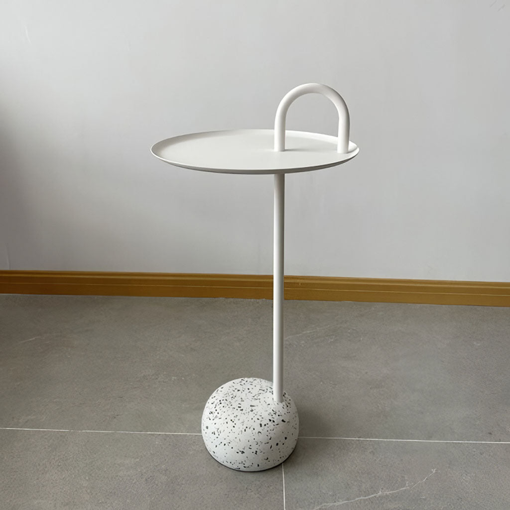 Bowler Side Table White Terrazzo