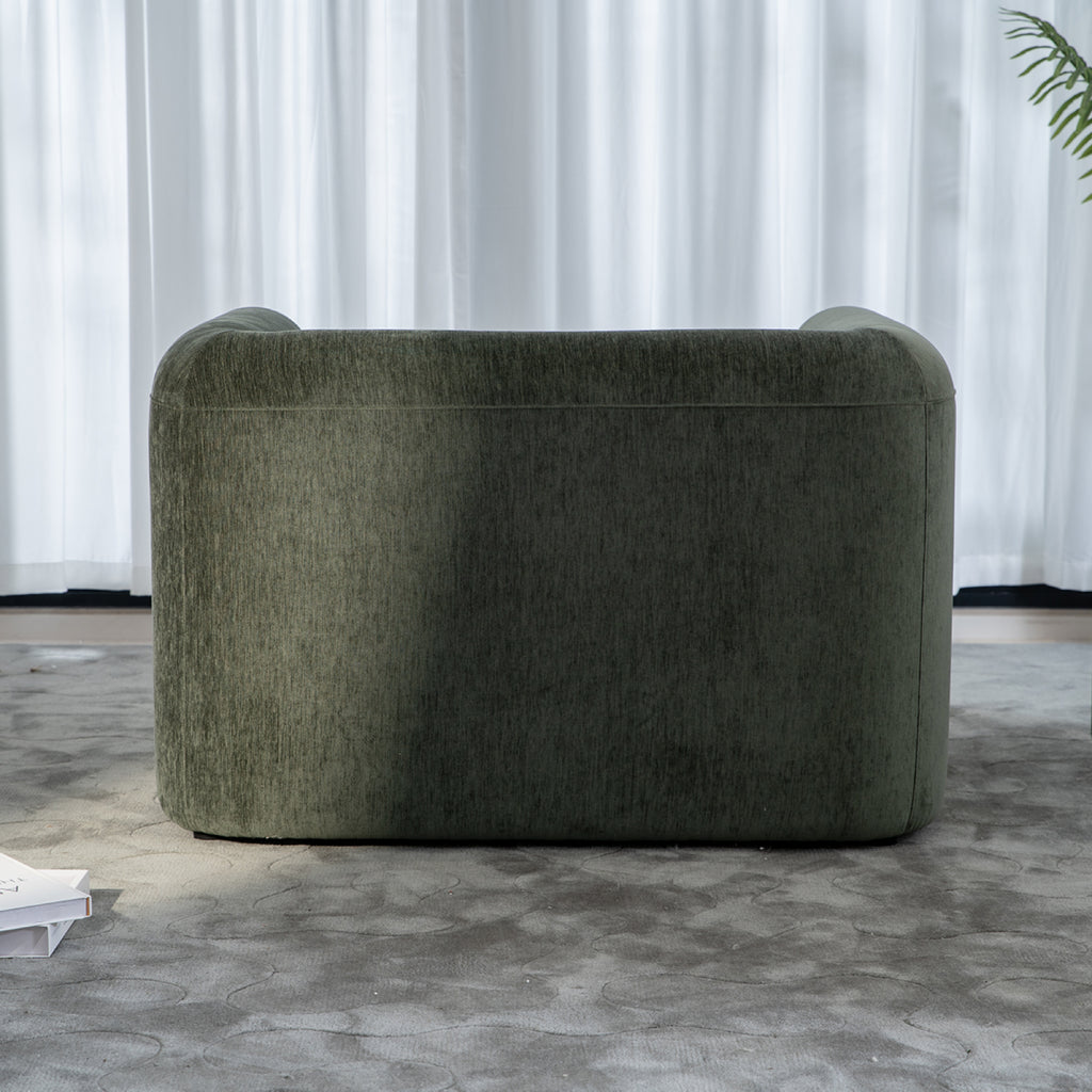 Clover Single-Seater Sofa Lounge Chair Smooth Curved Silhouette Back Profile