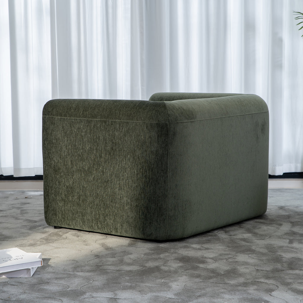 Clover Single-Seater Sofa Lounge Chair Smooth Silhouette Back Profile