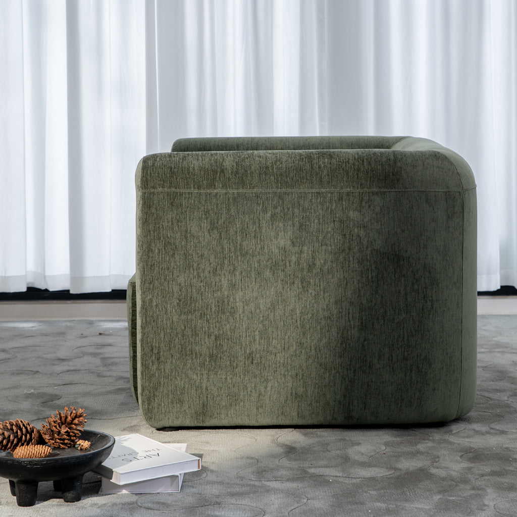 Clover Single-Seater Sofa Lounge Chair Smooth Silhouette Side Profile