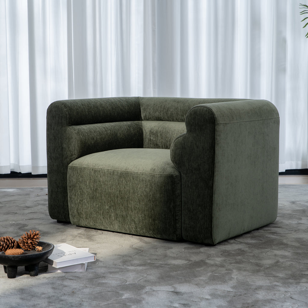 CLOVER Lounge Chair with clover-inspired curved design