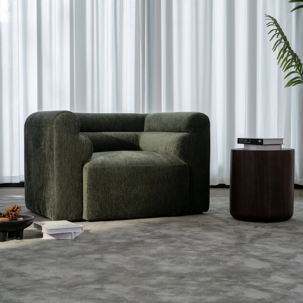 CLOVER artisanal crafted single-seater sofa / lounge chair in premium fabric