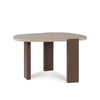 Modern 80cm coffee table with organic shapes and micro-cement tactile finish.