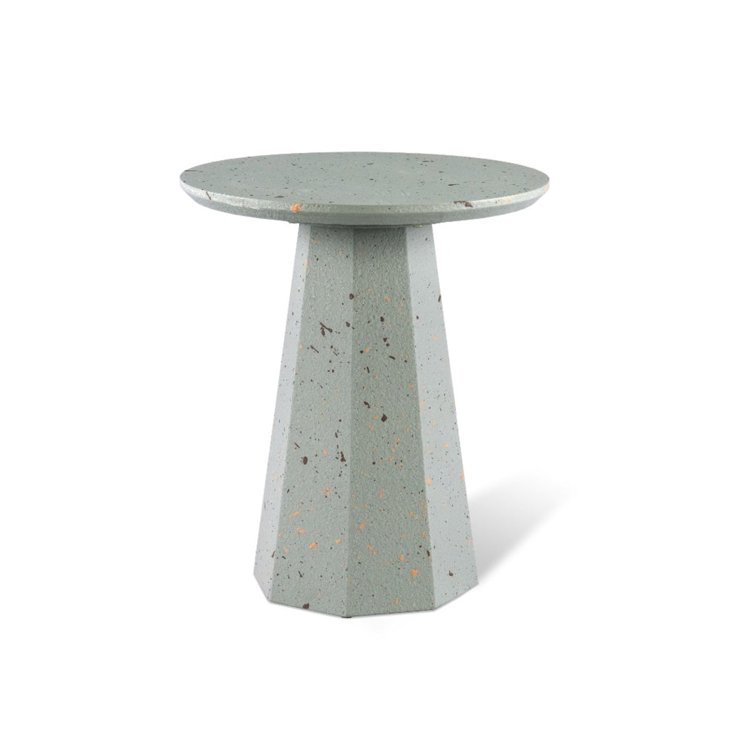Statement accent coffee table with bold geometric base