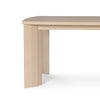 Modern 8-Seater Dining table with micro-cement rectangular top, rounded corners.