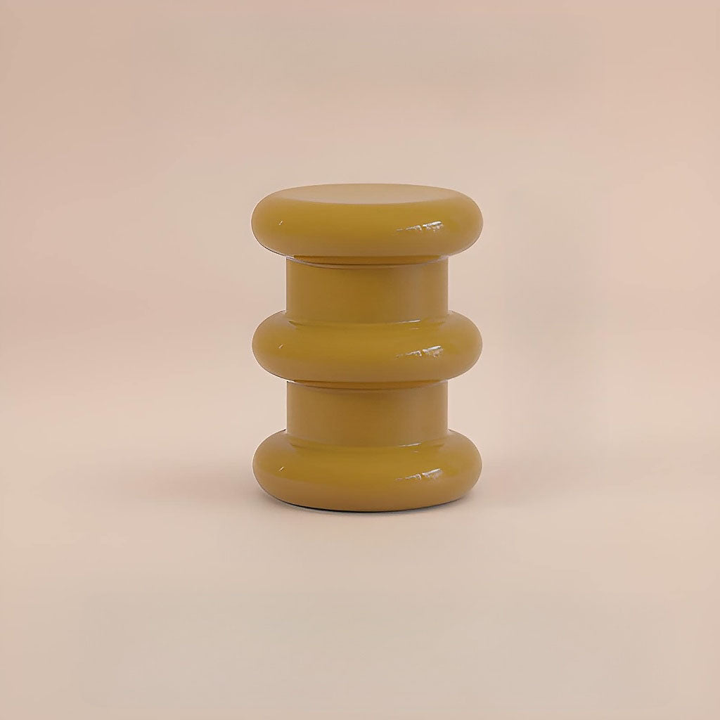 Calabash Stool Ginger Yellow Side Table