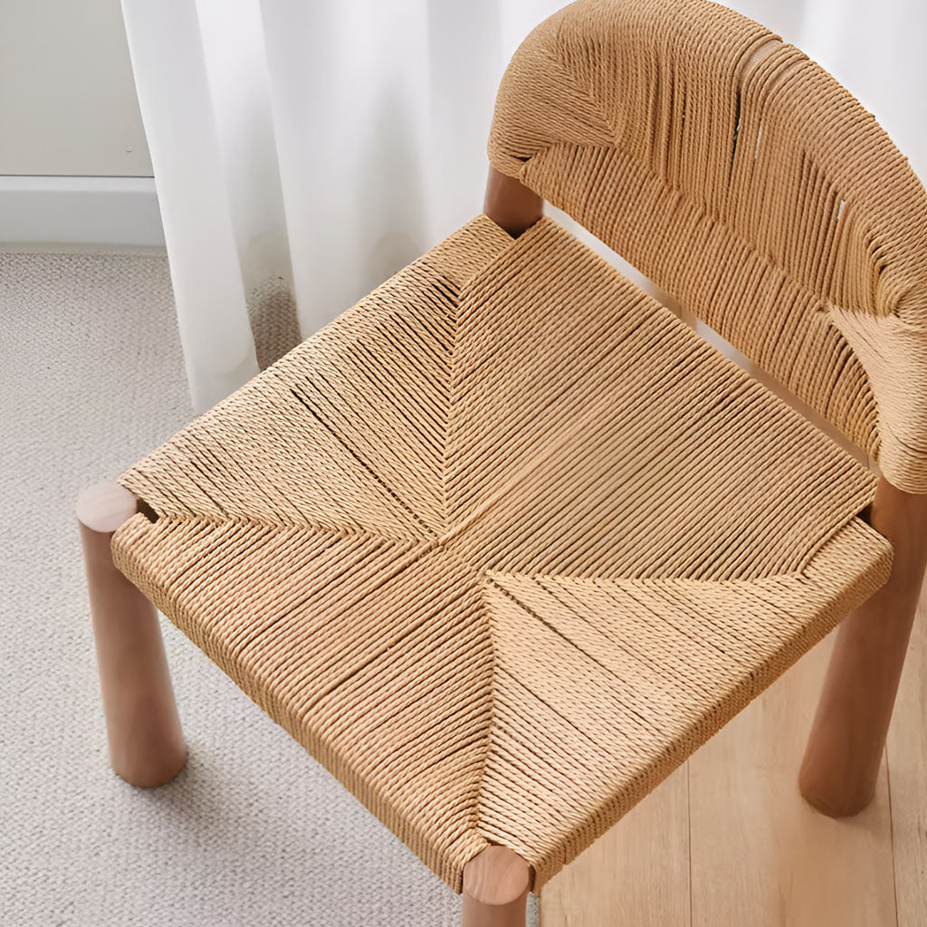 Calliope Dining Chair Solid Wood and Papercord Seating - Oak