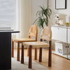 Calliope Dining Chair Solid Wood and Papercord Seating - Oak and Walnut 