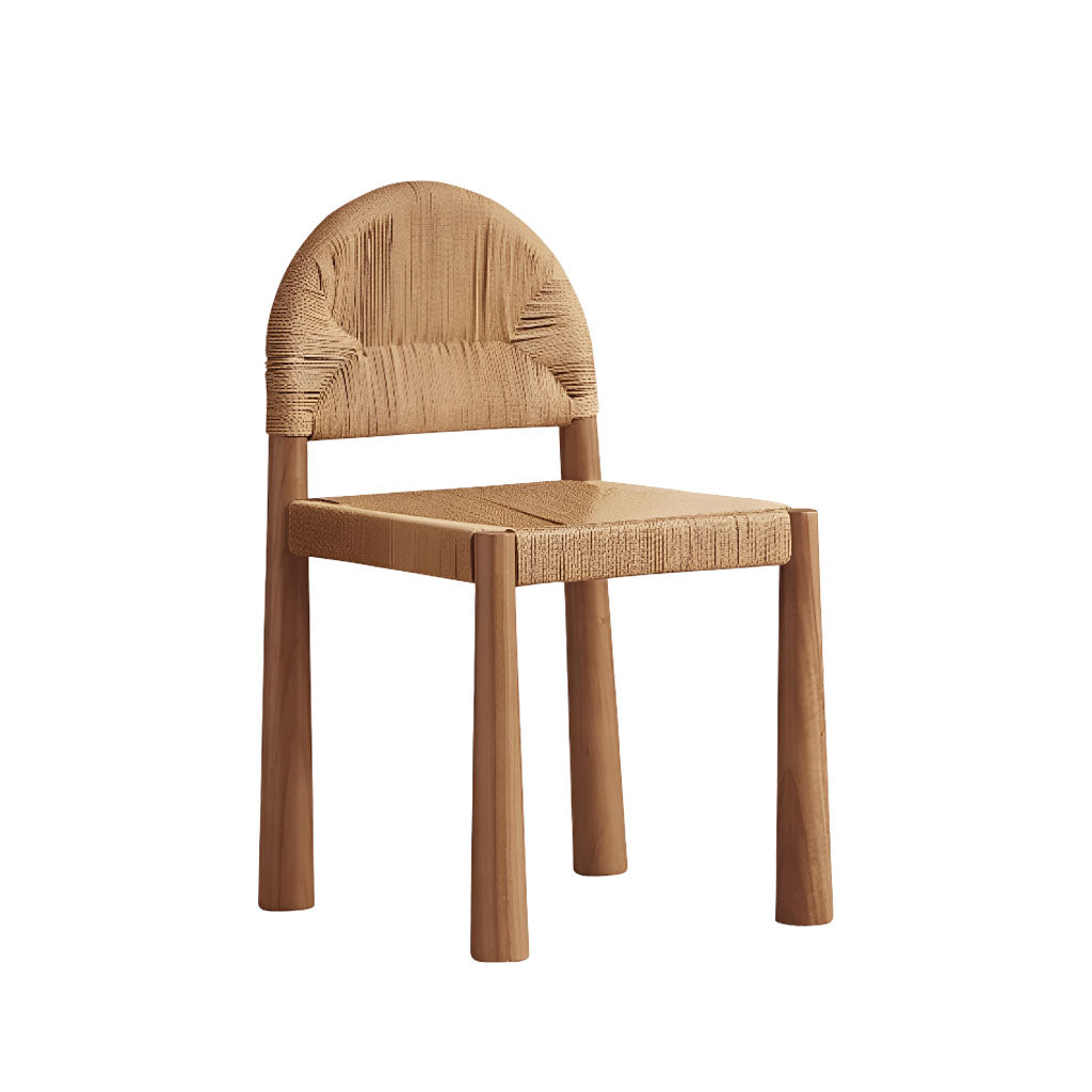 Calliope Dining Chair Solid Wood and Papercord Seating - Oak