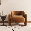 Armchair CaramelEmbrace Armchair Lounge Velvet Smooth Seat in Caramel