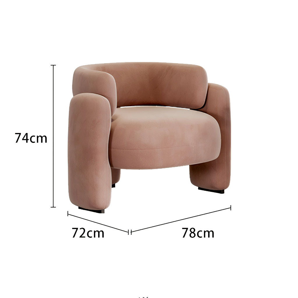 Armchair Lounge Velvet Dimension