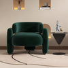 Armchair GreenEmbrace Armchair Lounge Velvet Smooth Seat in Green