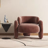 Armchair Lounge Velvet Smooth Seat in Pink