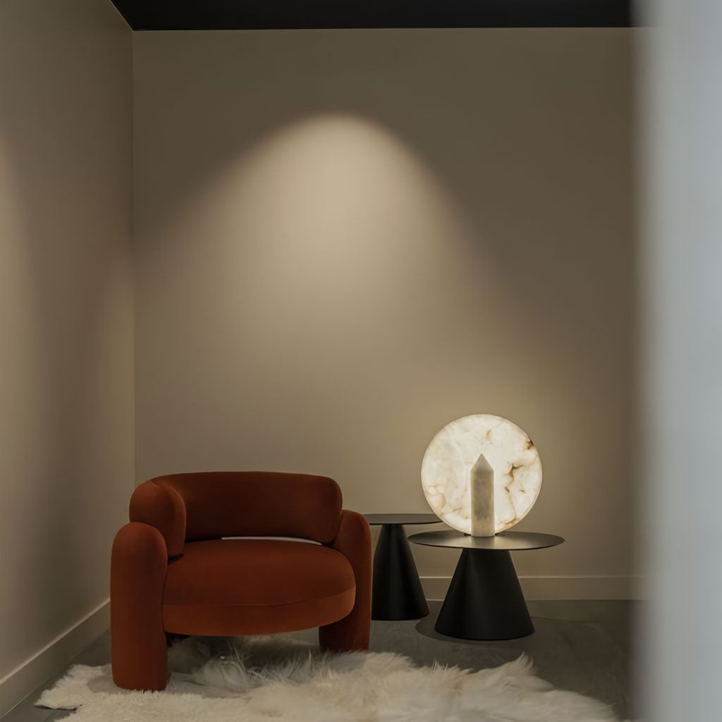 Armchair Lounge Velvet Smooth Seat in Caramel Suitable for commercial shops and beauty salons