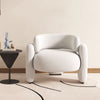 Armchair WhiteEmbrace Armchair Lounge Velvet Smooth Seat in White