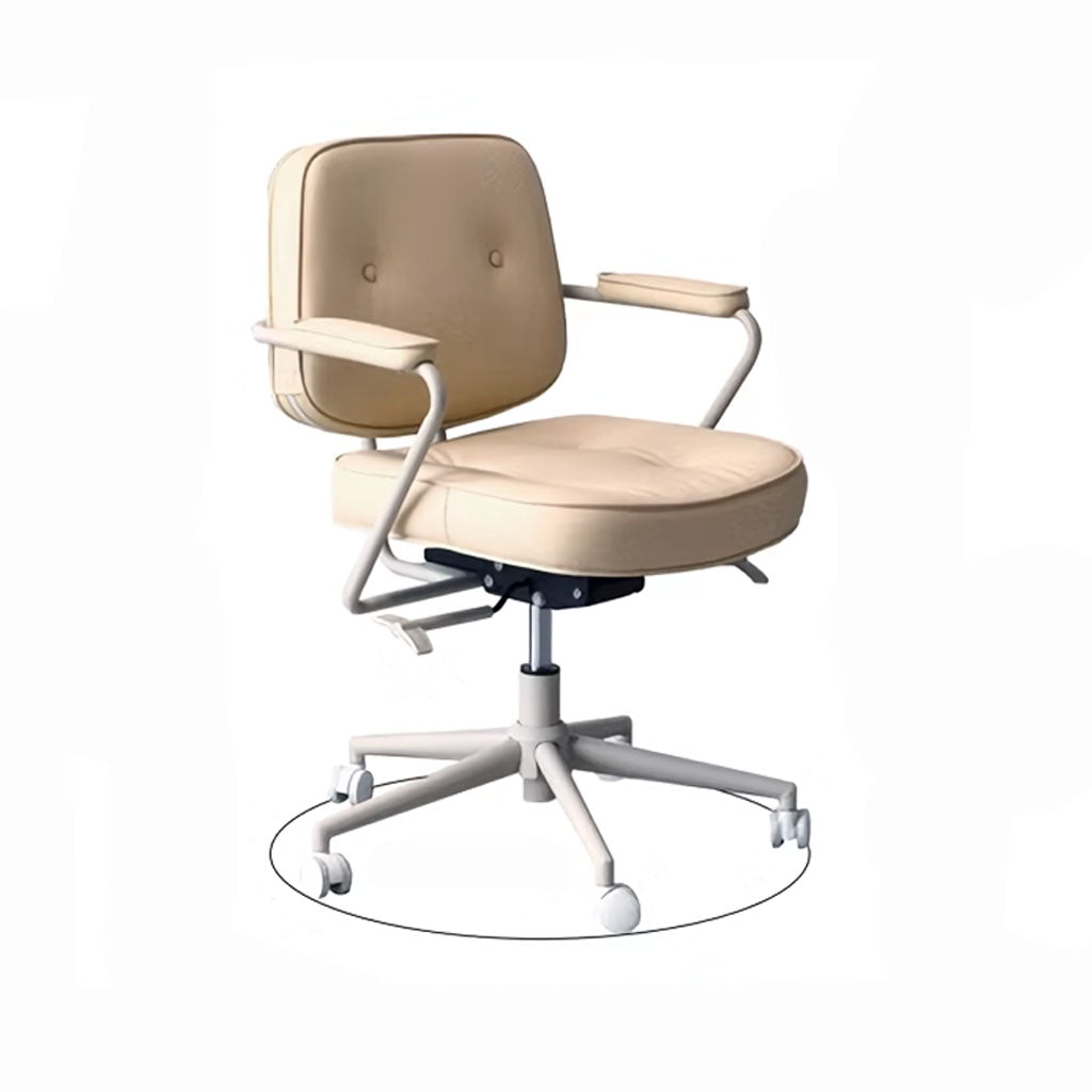 Graham II - Milk Tea Office Chair Study Chair Swivel Leatheraire
