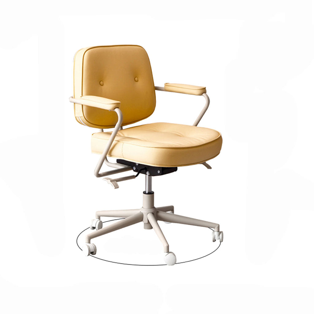 Graham II - Yellow Office Chair Study Chair Swivel Leatheraire