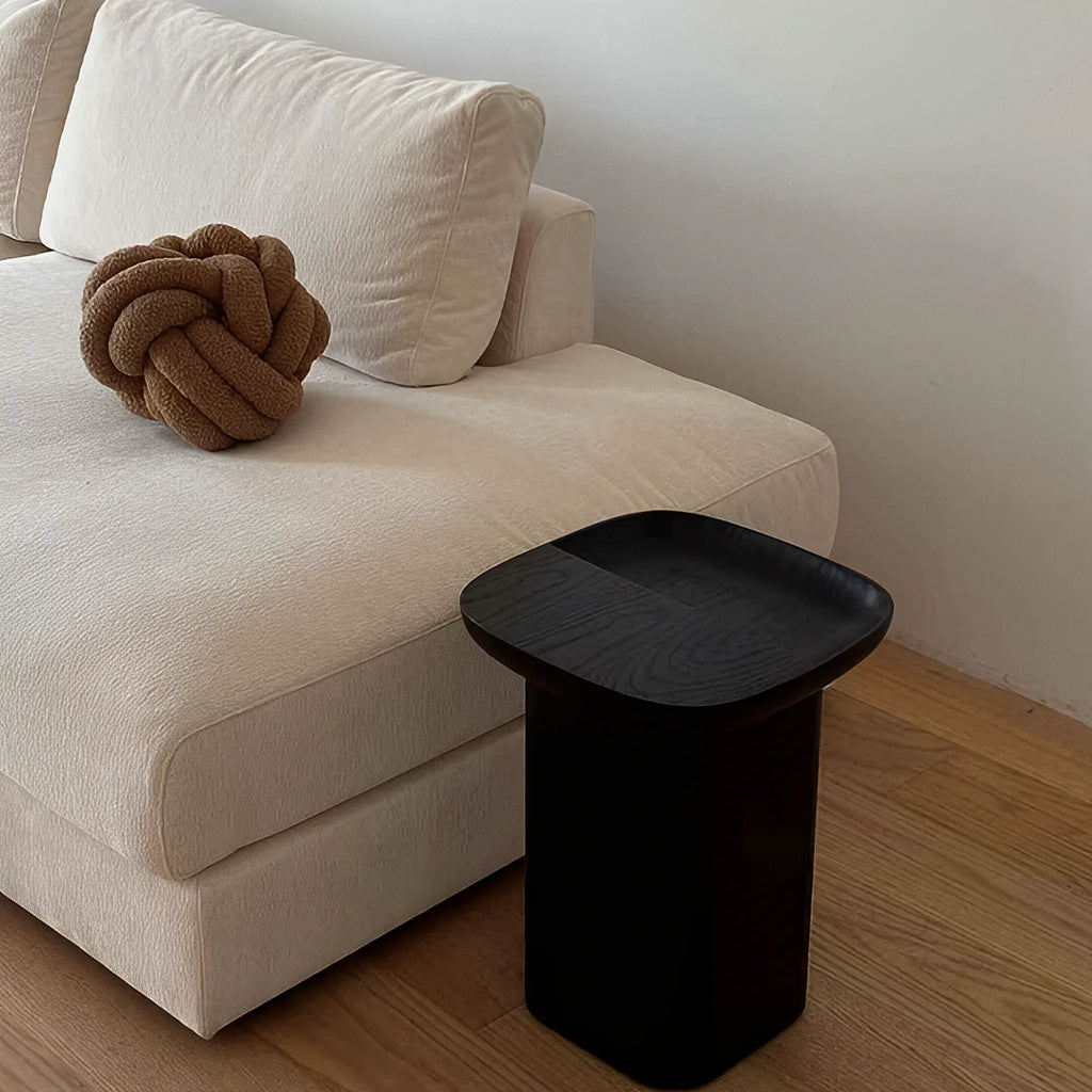 Chic modern side table in ashwood blending natural wood texture with minimalist design