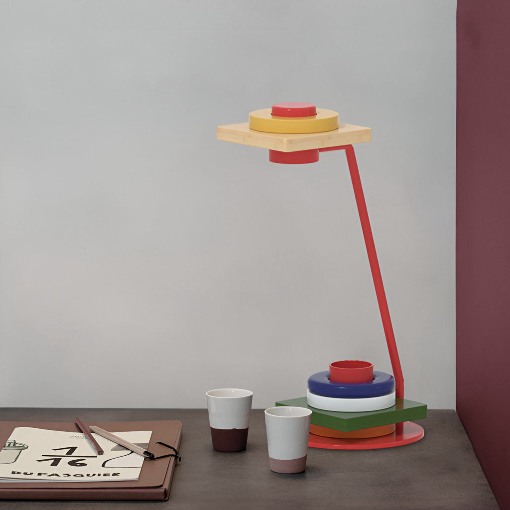 Chromatic Table Lamp Modern Sleek Playful Geometry