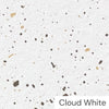 micro-cement texture - white terrazzo colour