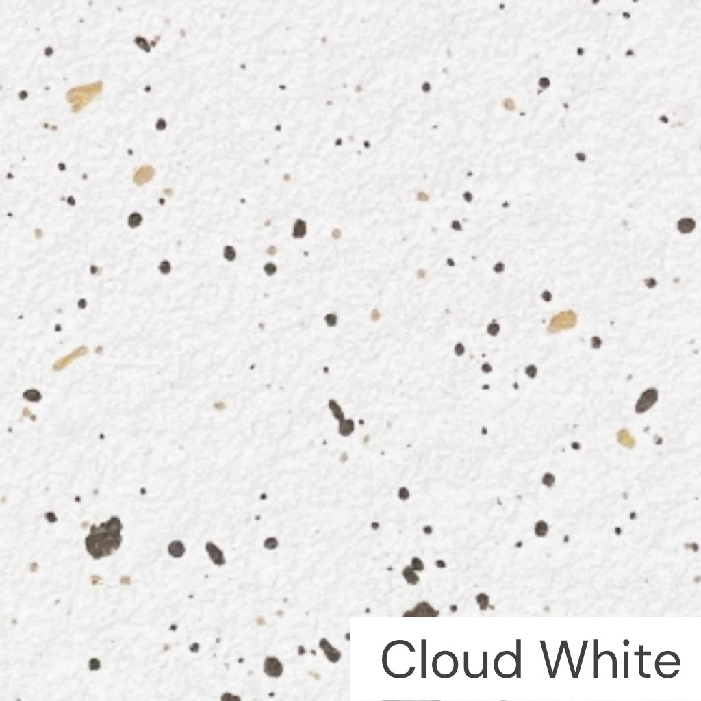 micro-cement texture - white terrazzo colour
