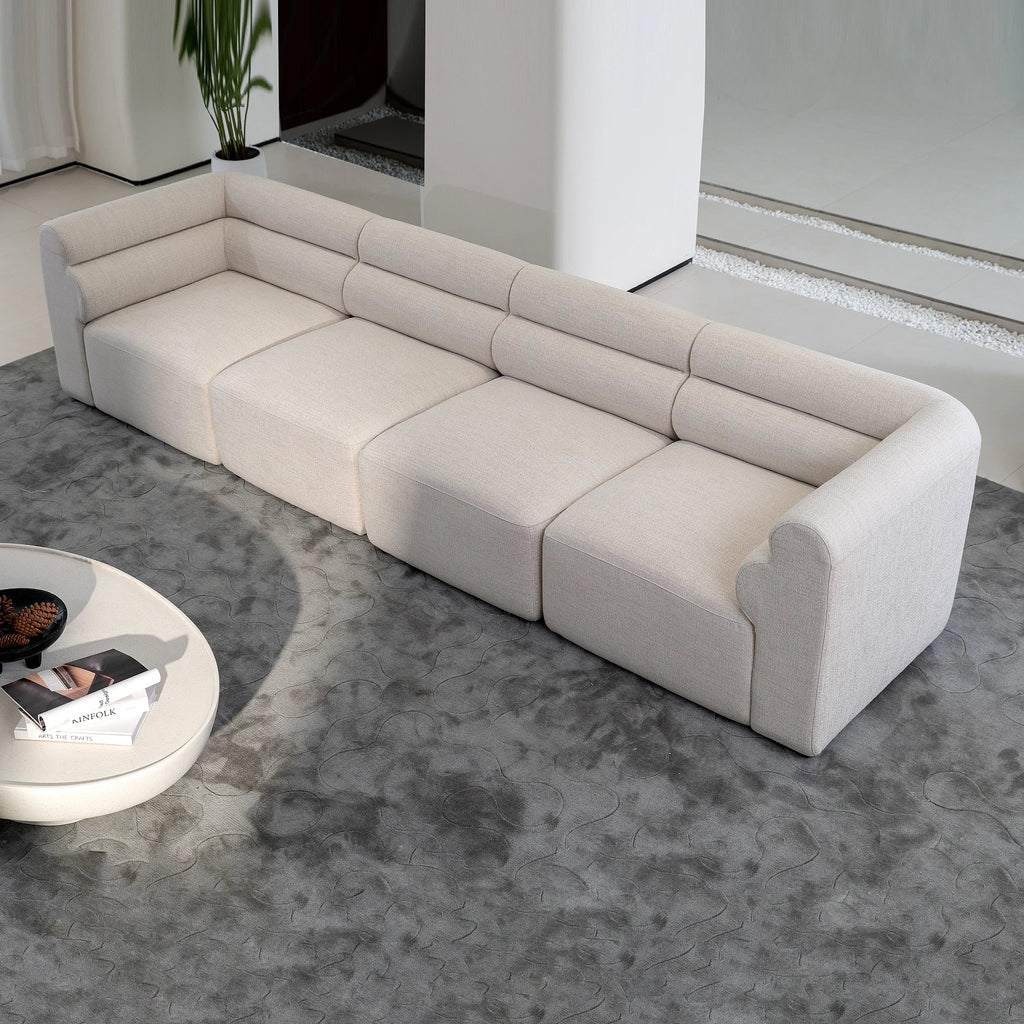 Clover silhouette modular seating with clean architectural lines